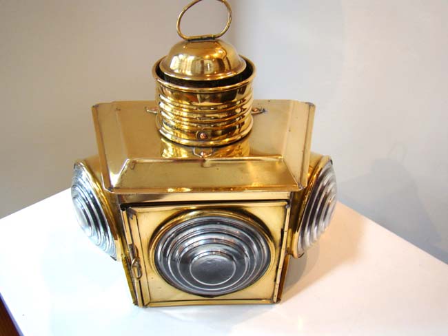 A Wonderful late 19th or early 20th century Combination Port and Starboard Running Light